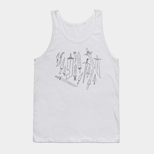 swords pattern Tank Top by sidhedcv